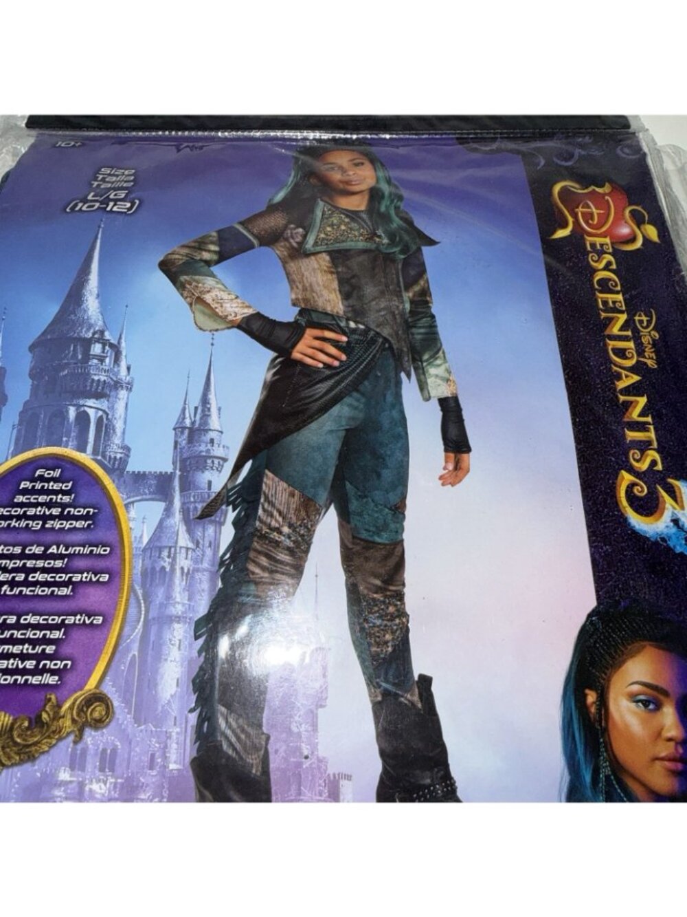 Descendants 3 Uma Deluxe Costume Girls Size L 10 12 Halloween Cosplay Jumpsuit - Picture 3 of 7